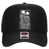 LAmoureux Tarot Card Skeleton Kissing Aesthetic Mystical Hat thumb 0