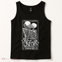 LAmoureux Tarot Card Skeleton Kissing Aesthetic Mystical Tank Top thumb 2