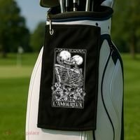 LAmoureux Tarot Card Skeleton Kissing Aesthetic Mystical Golf Towel thumb 2