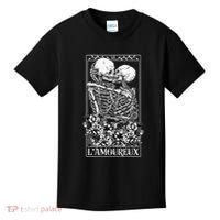 LAmoureux Tarot Card Skeleton Kissing Aesthetic Mystical Kids T-Shirt thumb 0