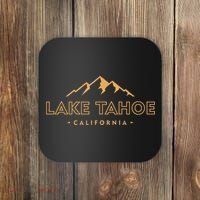 Lake Tahoe California Retro Mountain Souvenir Coaster thumb 0