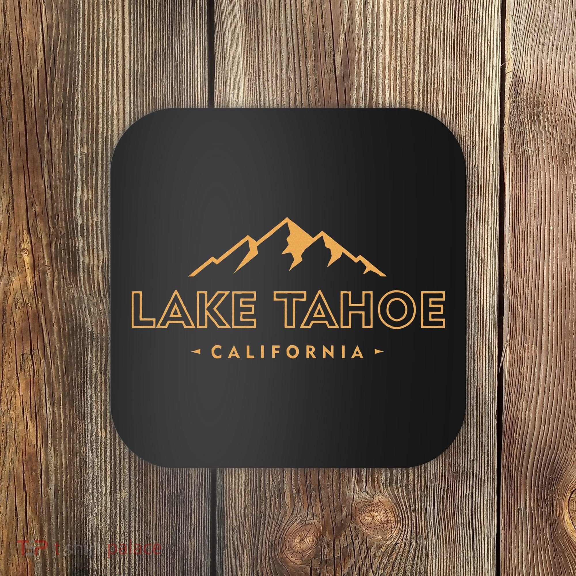 Lake Tahoe California Retro Mountain Souvenir Coaster