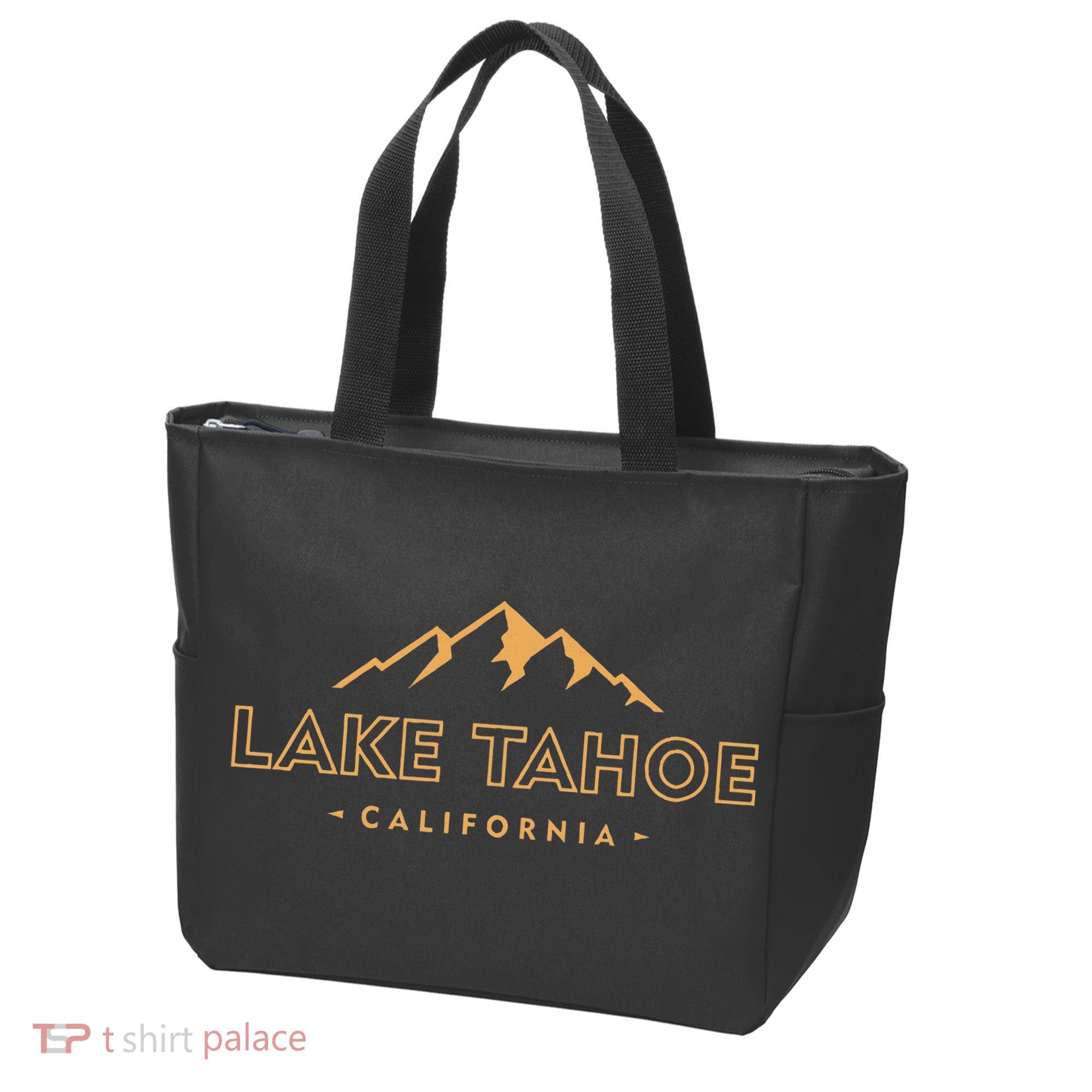 Lake Tahoe California Retro Mountain Souvenir Tote Bag