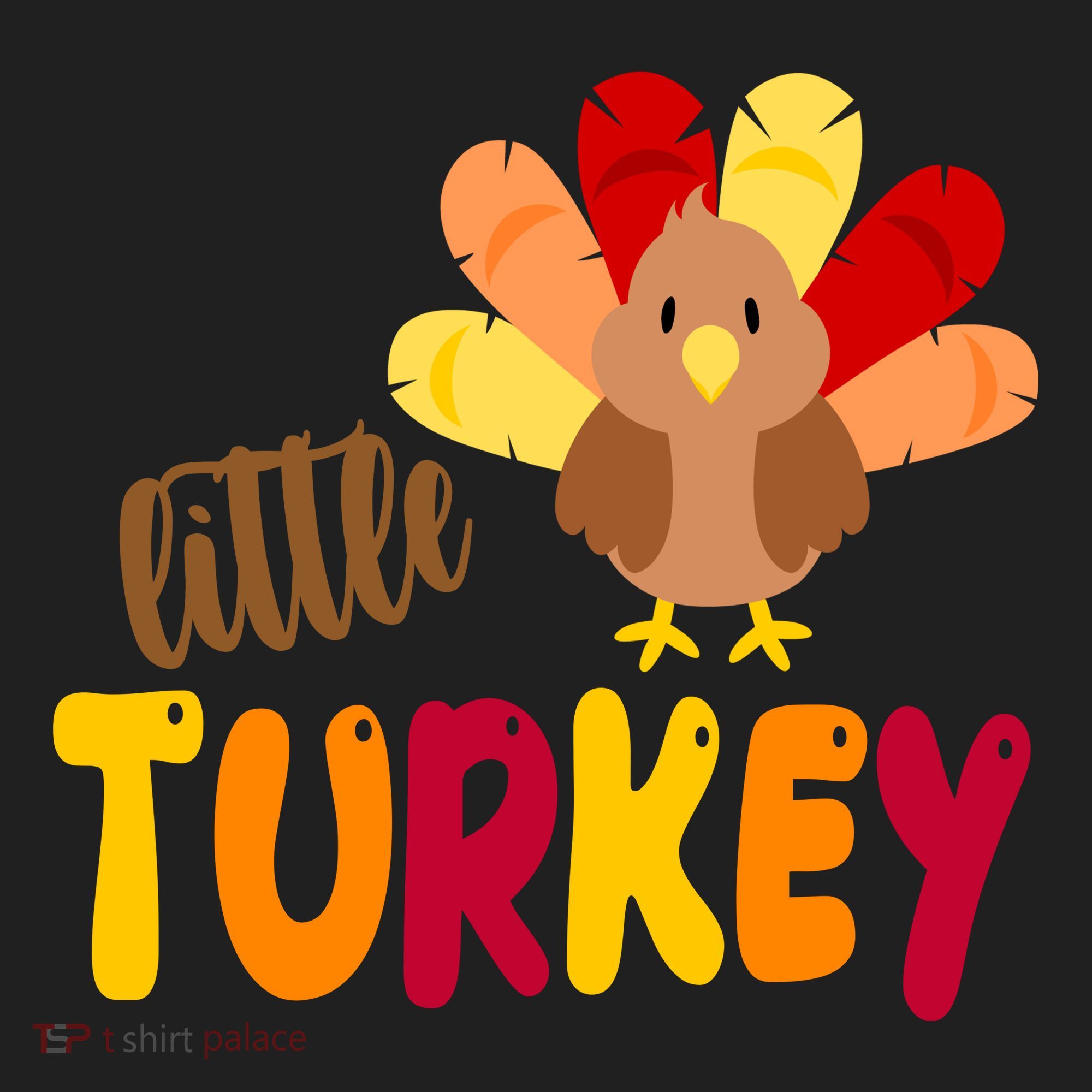 Little Turkey Cute Thanksgiving Holiday Comfort Colors Boxy T-Shirt