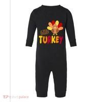 Little Turkey Cute Thanksgiving Holiday Infant Fleece One Piece thumb 0