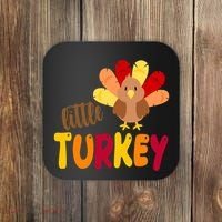 Little Turkey Cute Thanksgiving Holiday Coaster thumb 0