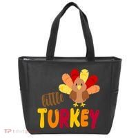 Little Turkey Cute Thanksgiving Holiday Tote Bag thumb 0
