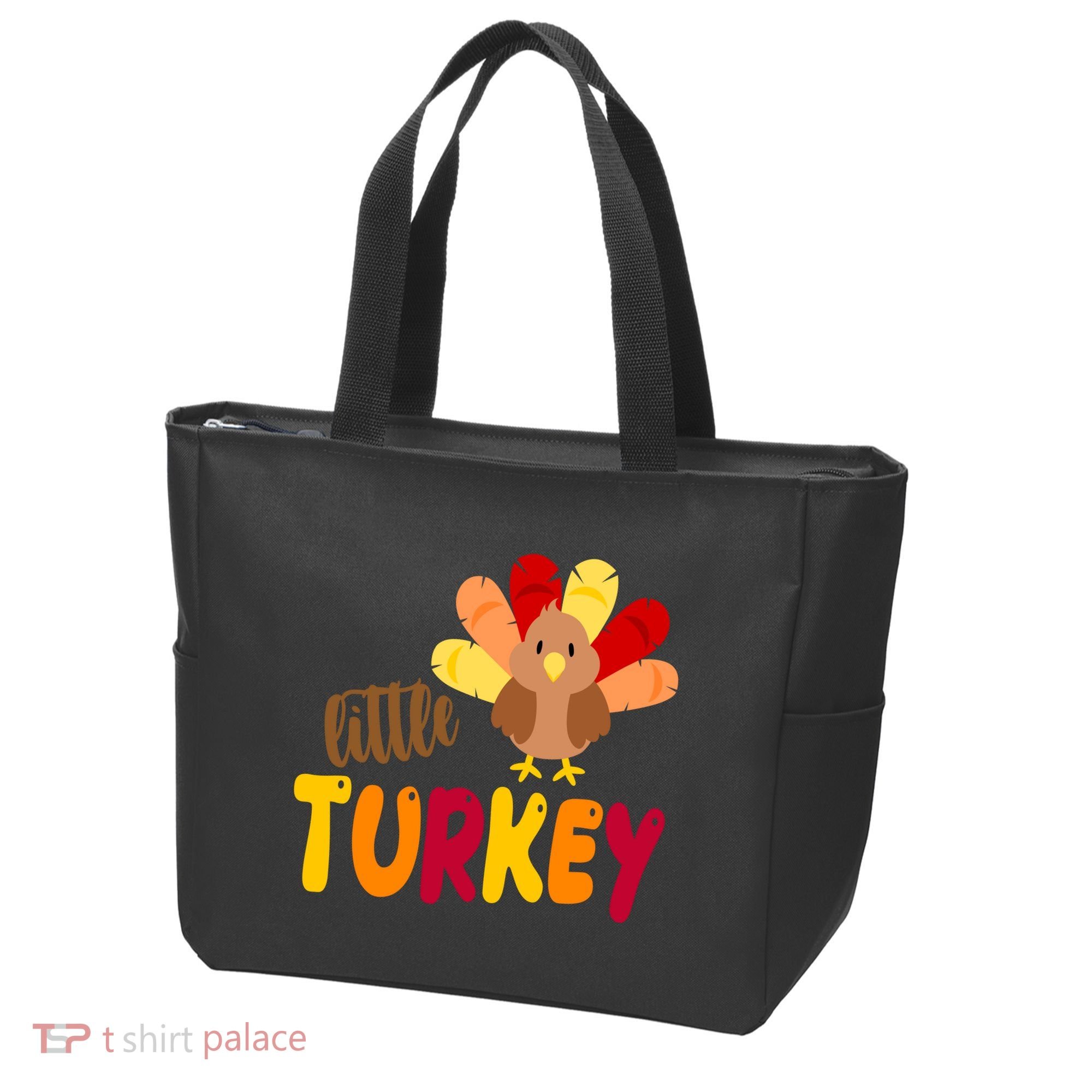 Little Turkey Cute Thanksgiving Holiday Tote Bag