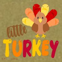 Little Turkey Cute Thanksgiving Holiday Garment-Dyed Women's Muscle Tee thumb 6