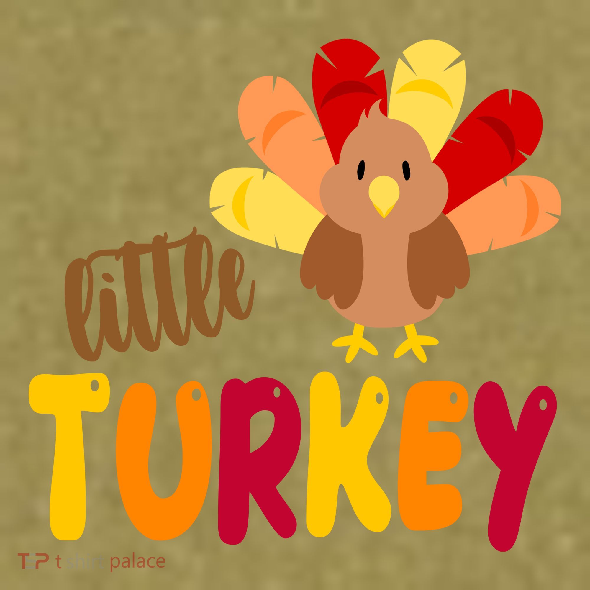 Little Turkey Cute Thanksgiving Holiday Garment-Dyed Women's Muscle Tee