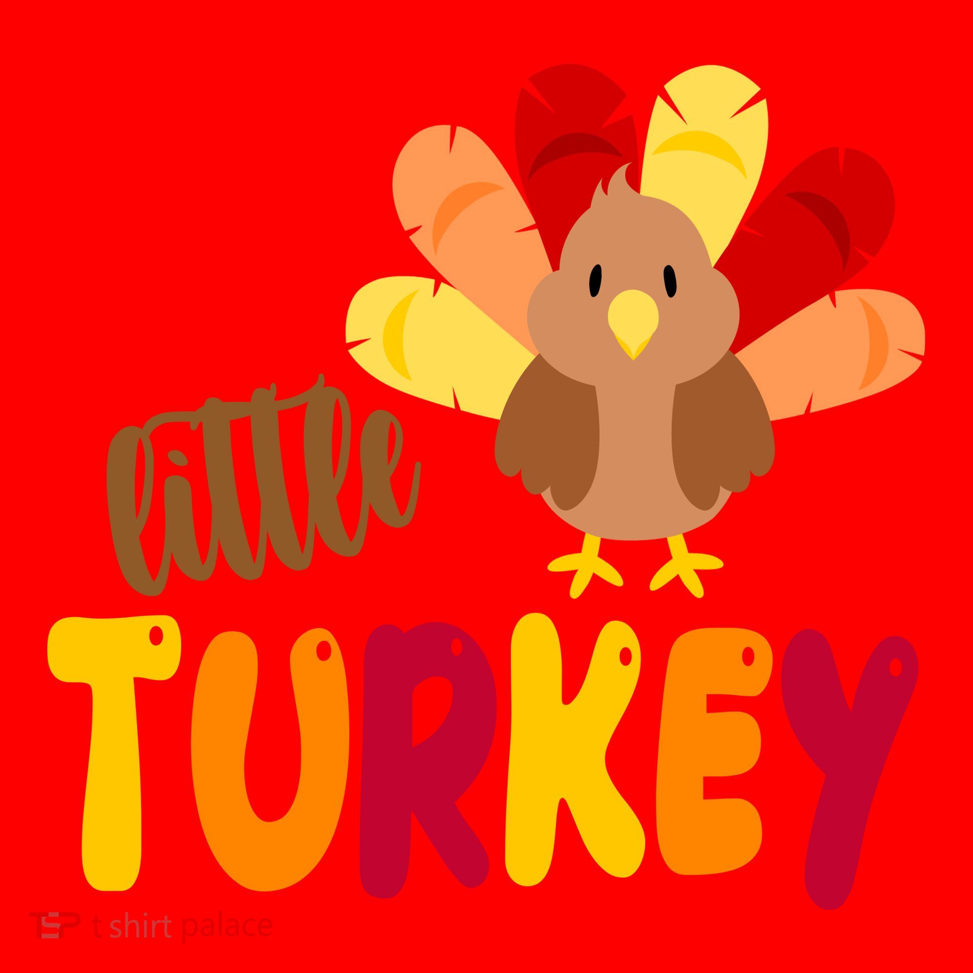 Little Turkey Cute Thanksgiving Holiday Santa Hat