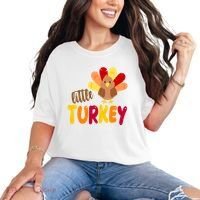 Little Turkey Cute Thanksgiving Holiday Comfort Colors T-Shirt thumb 0
