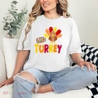 Little Turkey Cute Thanksgiving Holiday Comfort Colors T-Shirt thumb 2