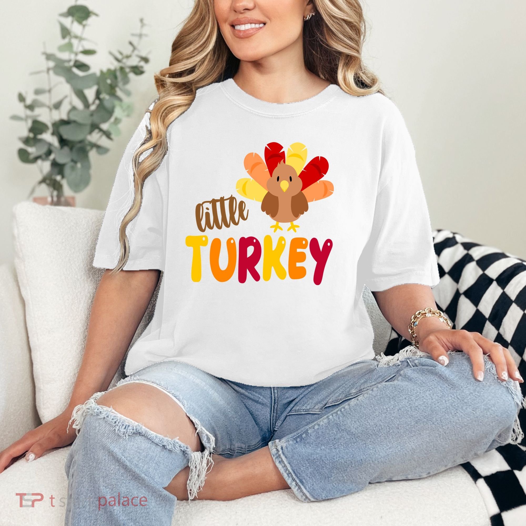 Little Turkey Cute Thanksgiving Holiday Comfort Colors T-Shirt