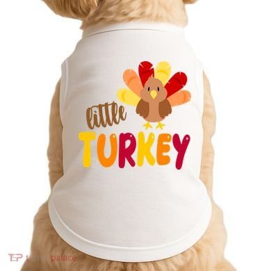 Little Turkey Cute Thanksgiving Holiday Doggie Tank