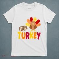 Little Turkey Cute Thanksgiving Holiday T-Shirt thumb 5
