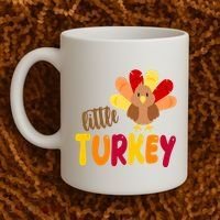 Little Turkey Cute Thanksgiving Holiday Coffee Mug thumb 2