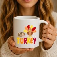 Little Turkey Cute Thanksgiving Holiday Coffee Mug thumb 3