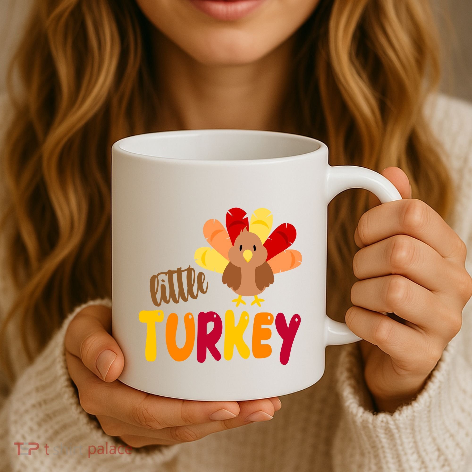 Little Turkey Cute Thanksgiving Holiday Coffee Mug