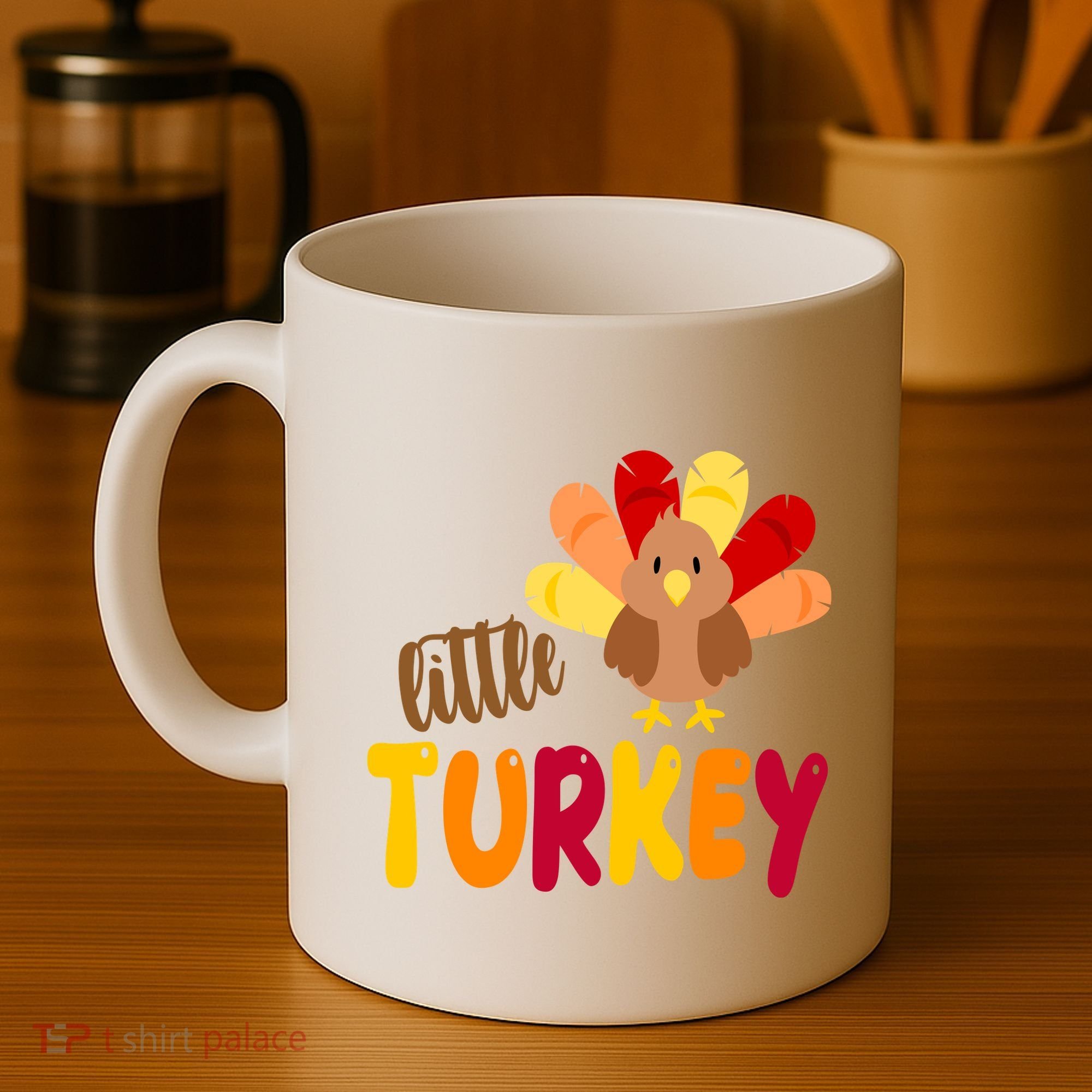 Little Turkey Cute Thanksgiving Holiday Coffee Mug
