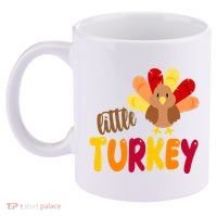 Little Turkey Cute Thanksgiving Holiday 11oz C Handle Ceramic Mug thumb 2