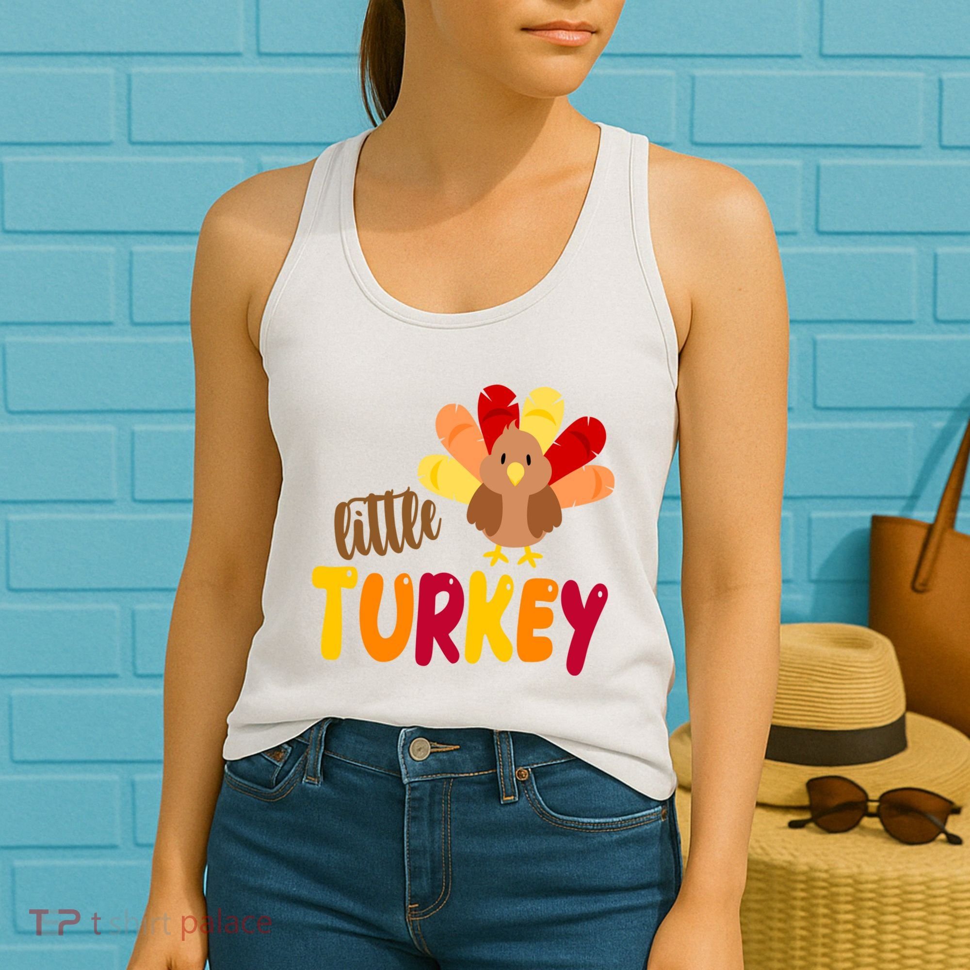 Little Turkey Cute Thanksgiving Holiday Women's Tank Top