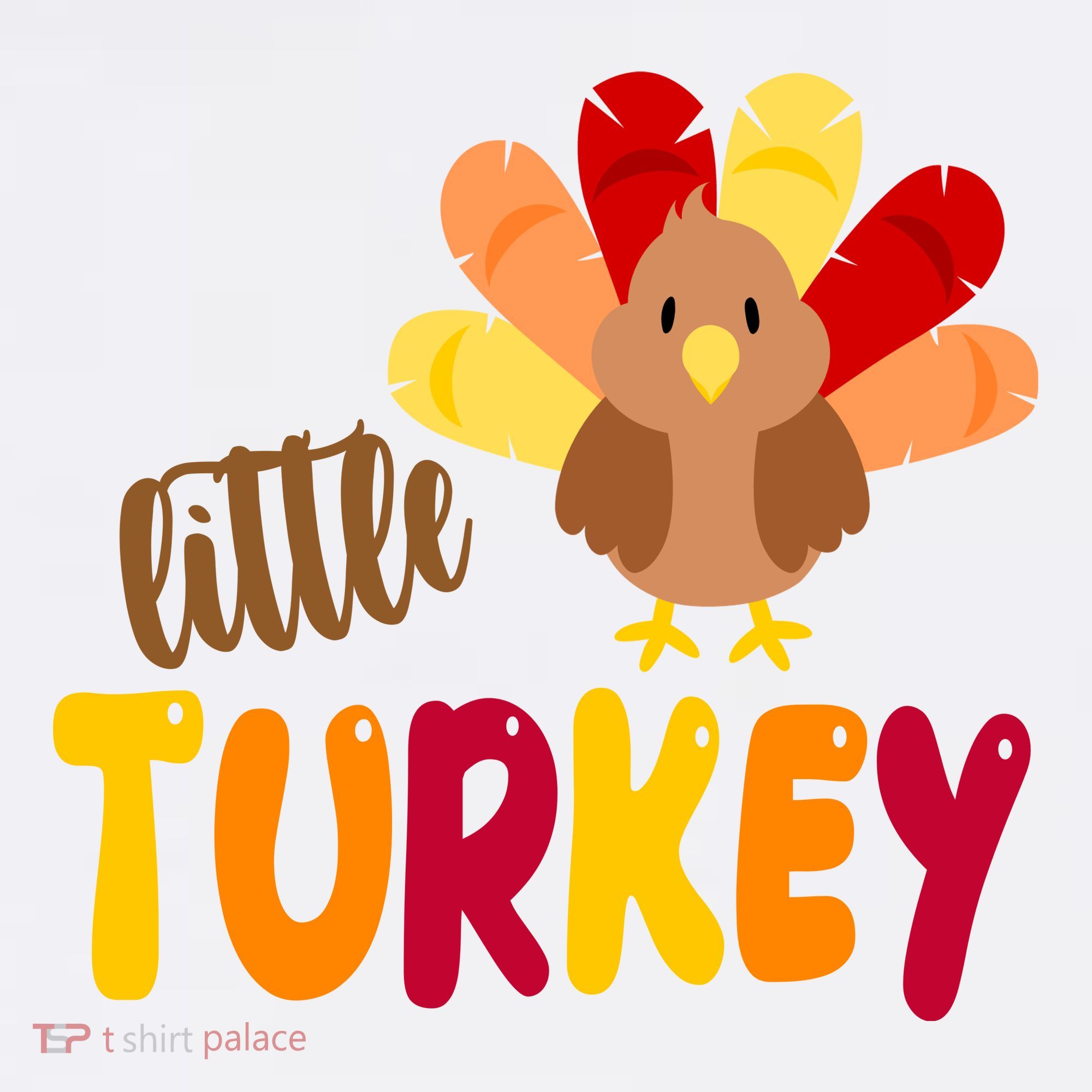 Little Turkey Cute Thanksgiving Holiday Tall Hoodie