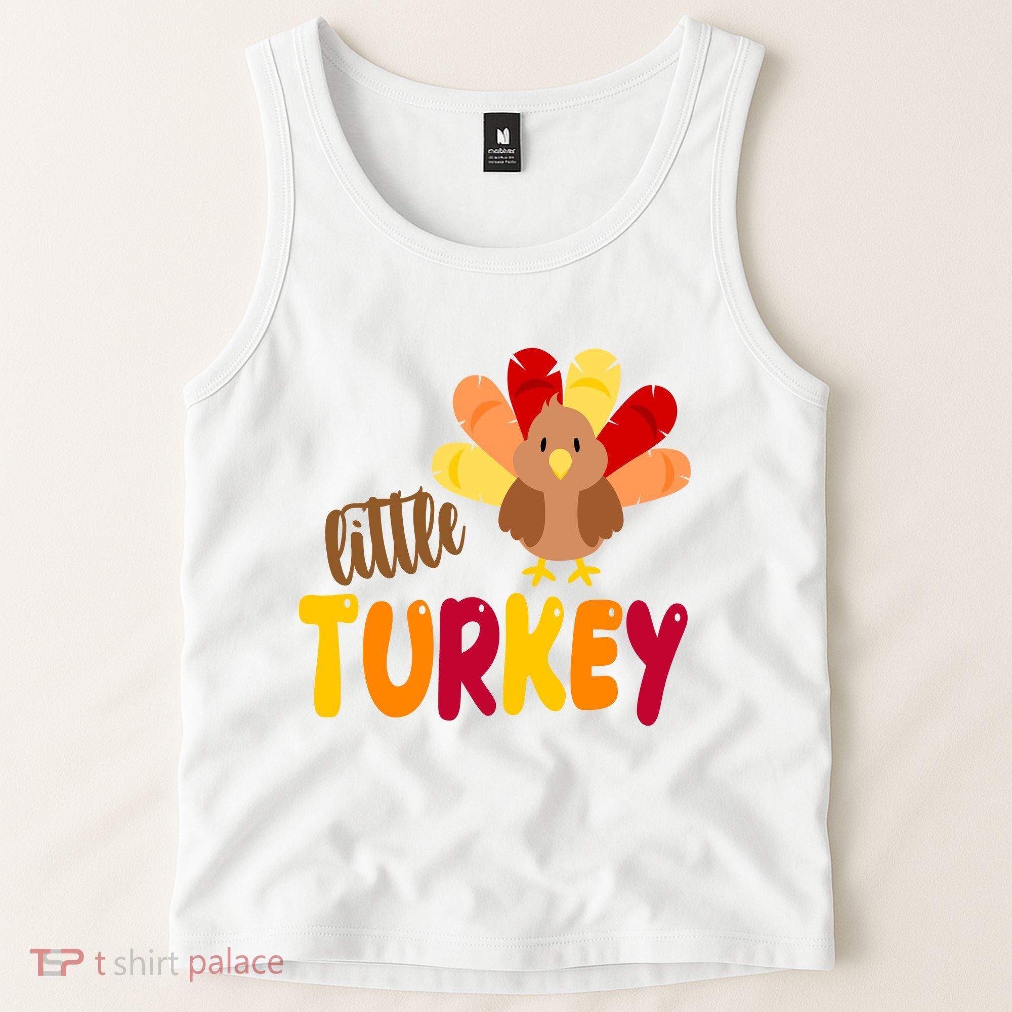 Little Turkey Cute Thanksgiving Holiday Tank Top