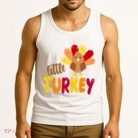 Little Turkey Cute Thanksgiving Holiday Tank Top thumb 3