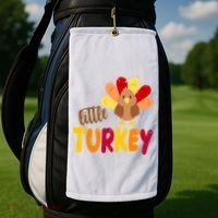Little Turkey Cute Thanksgiving Holiday Golf Towel thumb 2