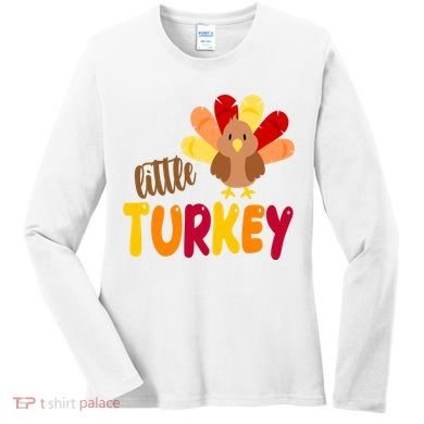 Little Turkey Cute Thanksgiving Holiday Women's Long Sleeve Shirt