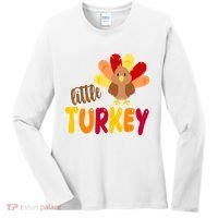 Little Turkey Cute Thanksgiving Holiday Women's Long Sleeve Shirt thumb 0