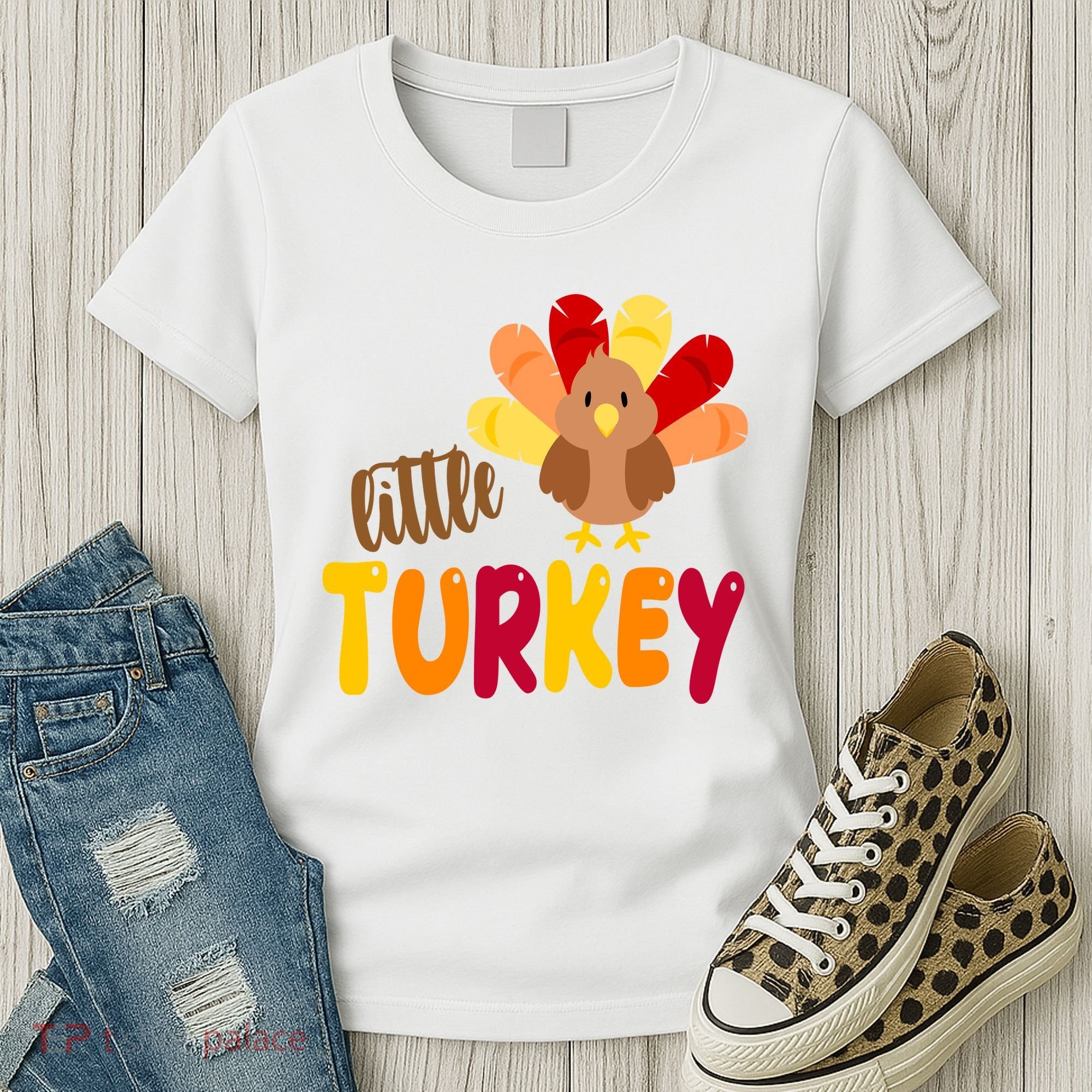 Little Turkey Cute Thanksgiving Holiday Women's T-Shirt