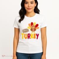 Little Turkey Cute Thanksgiving Holiday Women's T-Shirt thumb 4