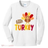 Little Turkey Cute Thanksgiving Holiday Kids Long Sleeve Shirt thumb 0