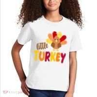 Little Turkey Cute Thanksgiving Holiday Kids T-Shirt thumb 2