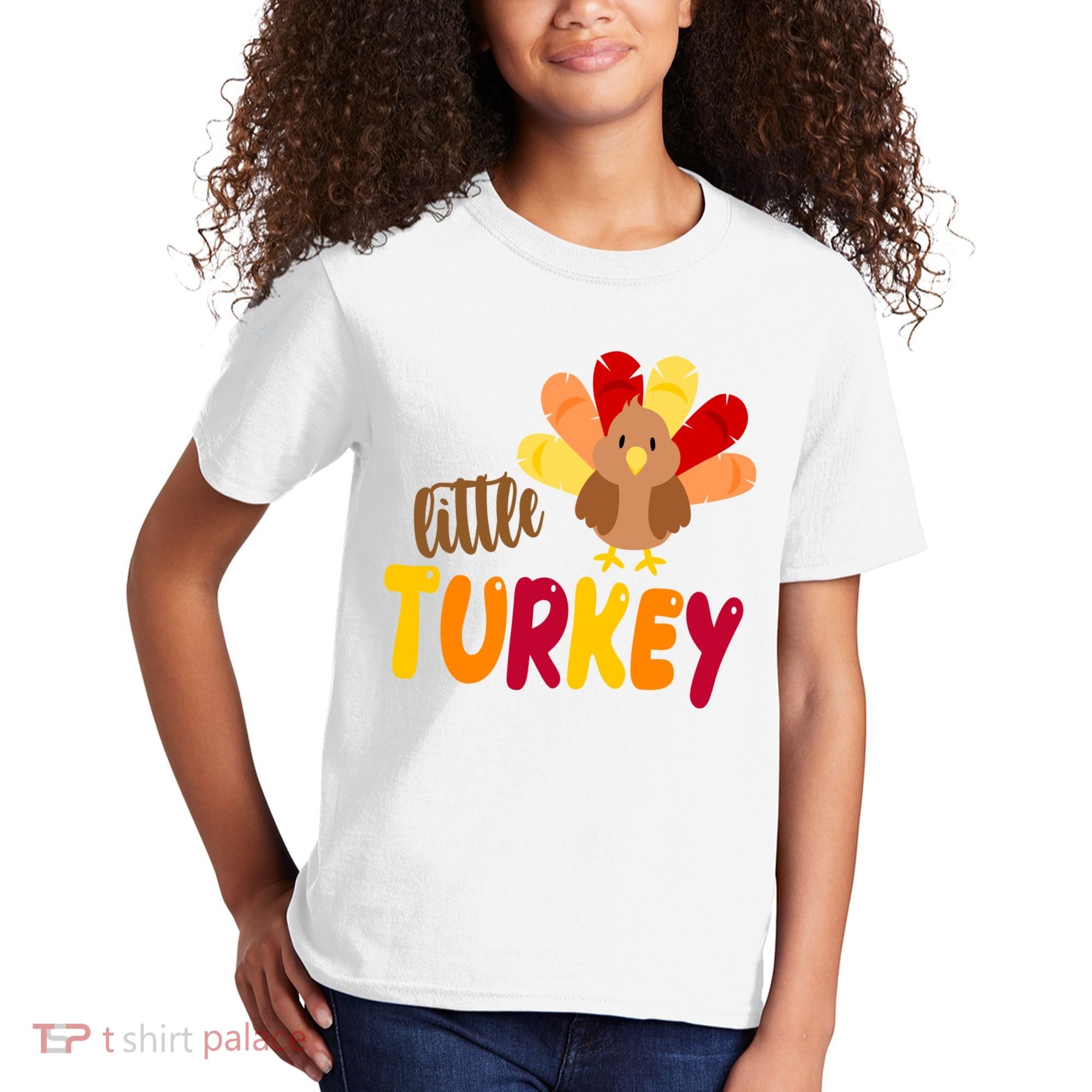 Little Turkey Cute Thanksgiving Holiday Kids T-Shirt