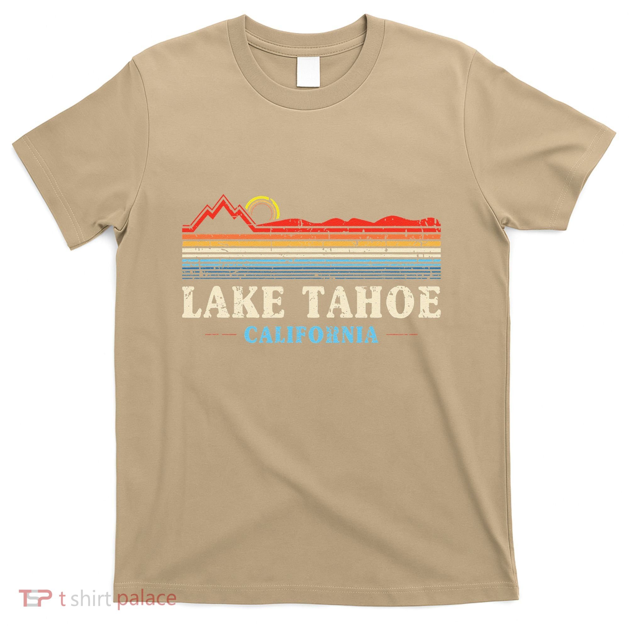Lake Tahoe California Vintage Retro Sunset T-Shirt