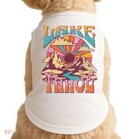 Lake Tahoe California Nature Hiking Mountains Outdoors Retro Doggie Tank thumb 0