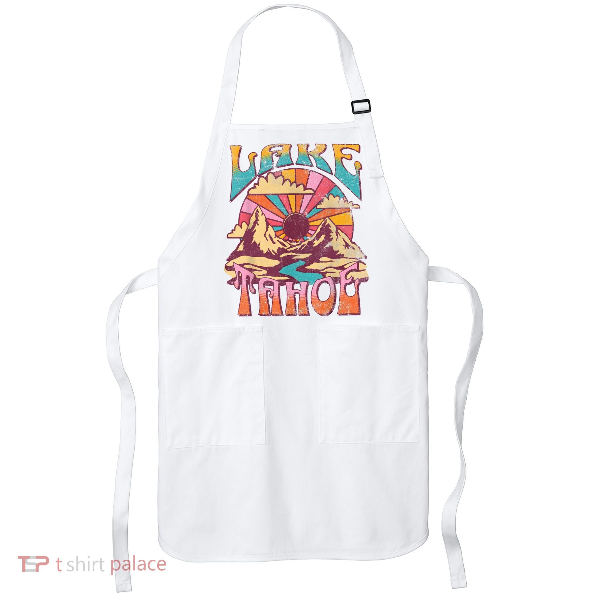 Lake Tahoe California Nature Hiking Mountains Outdoors Retro Apron