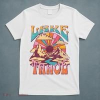 Lake Tahoe California Nature Hiking Mountains Outdoors Retro T-Shirt thumb 5