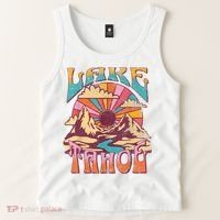 Lake Tahoe California Nature Hiking Mountains Outdoors Retro Tank Top thumb 2