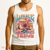 Lake Tahoe California Nature Hiking Mountains Outdoors Retro Tank Top thumb 3