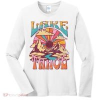 Lake Tahoe California Nature Hiking Mountains Outdoors Retro Women's Long Sleeve Shirt thumb 0