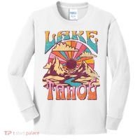 Lake Tahoe California Nature Hiking Mountains Outdoors Retro Kids Long Sleeve Shirt thumb 0