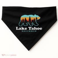 Lake Tahoe California Bear Mountains Hiking USA-Made Doggie Bandana thumb 0