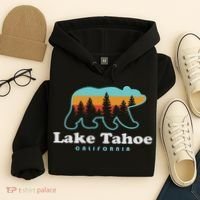 Lake Tahoe California Bear Mountains Hiking Hoodie thumb 4