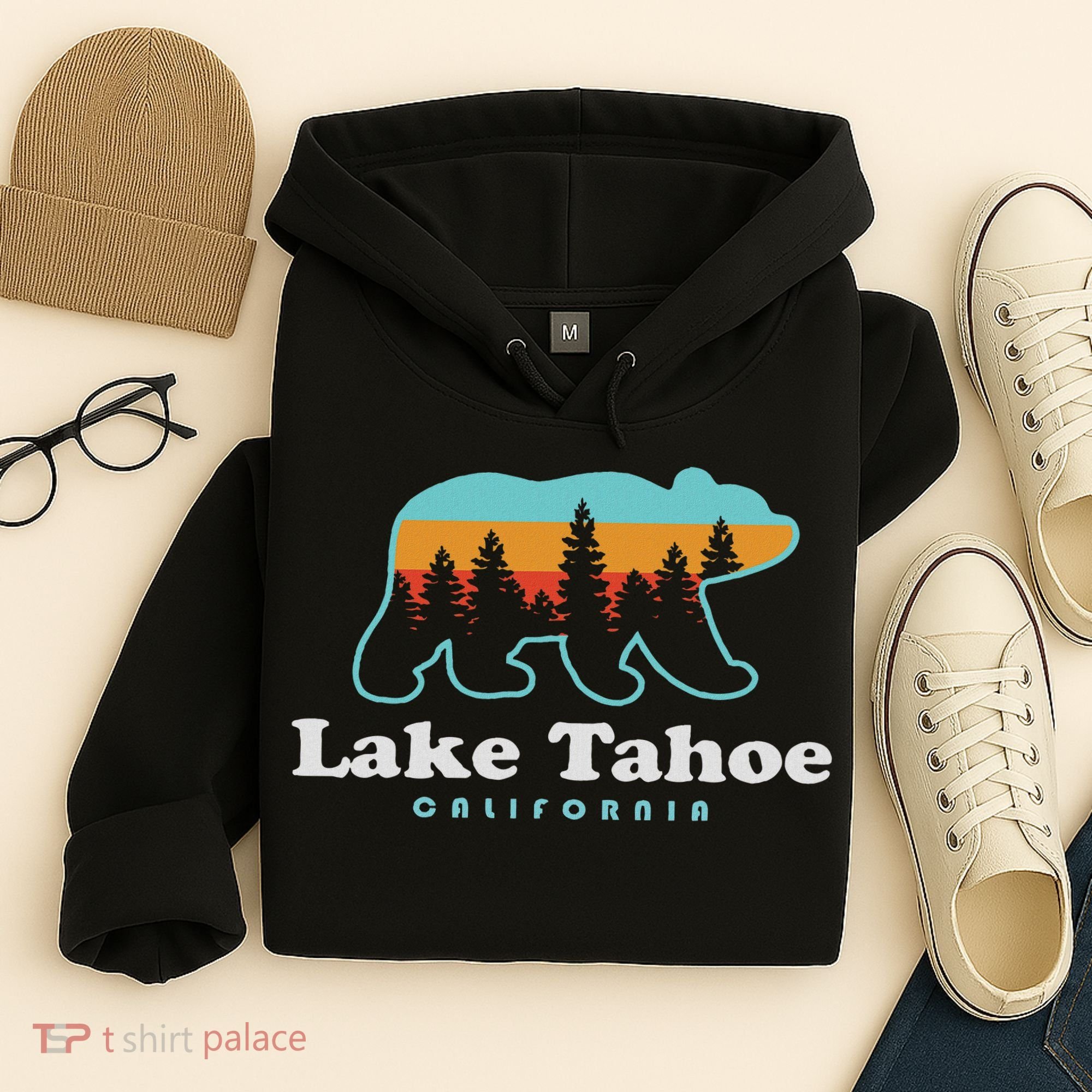 Lake Tahoe California Bear Mountains Hiking Hoodie