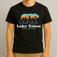 Lake Tahoe California Bear Mountains Hiking T-Shirt thumb 3
