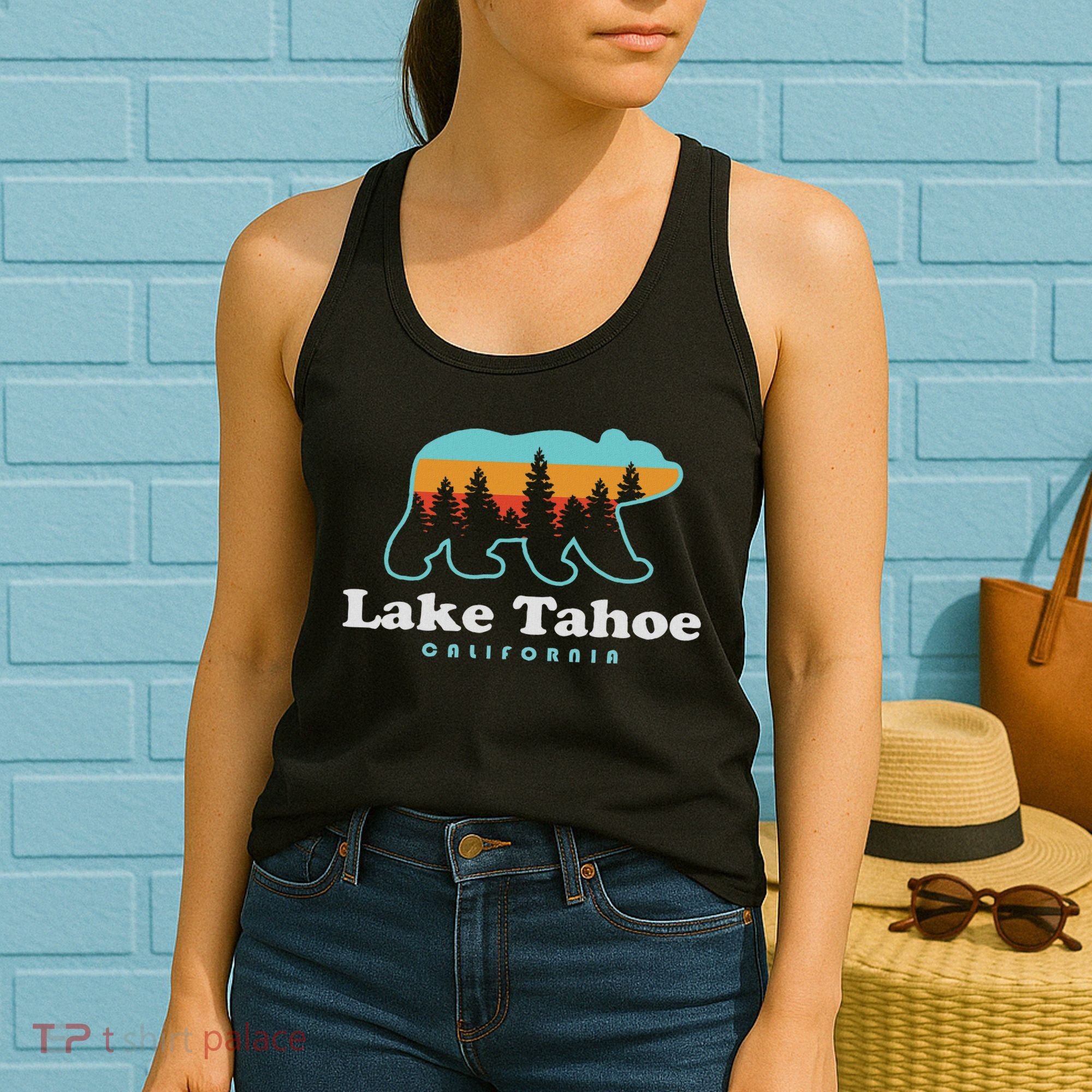 Lake Tahoe California Bear Mountains Hiking Women's Tank Top